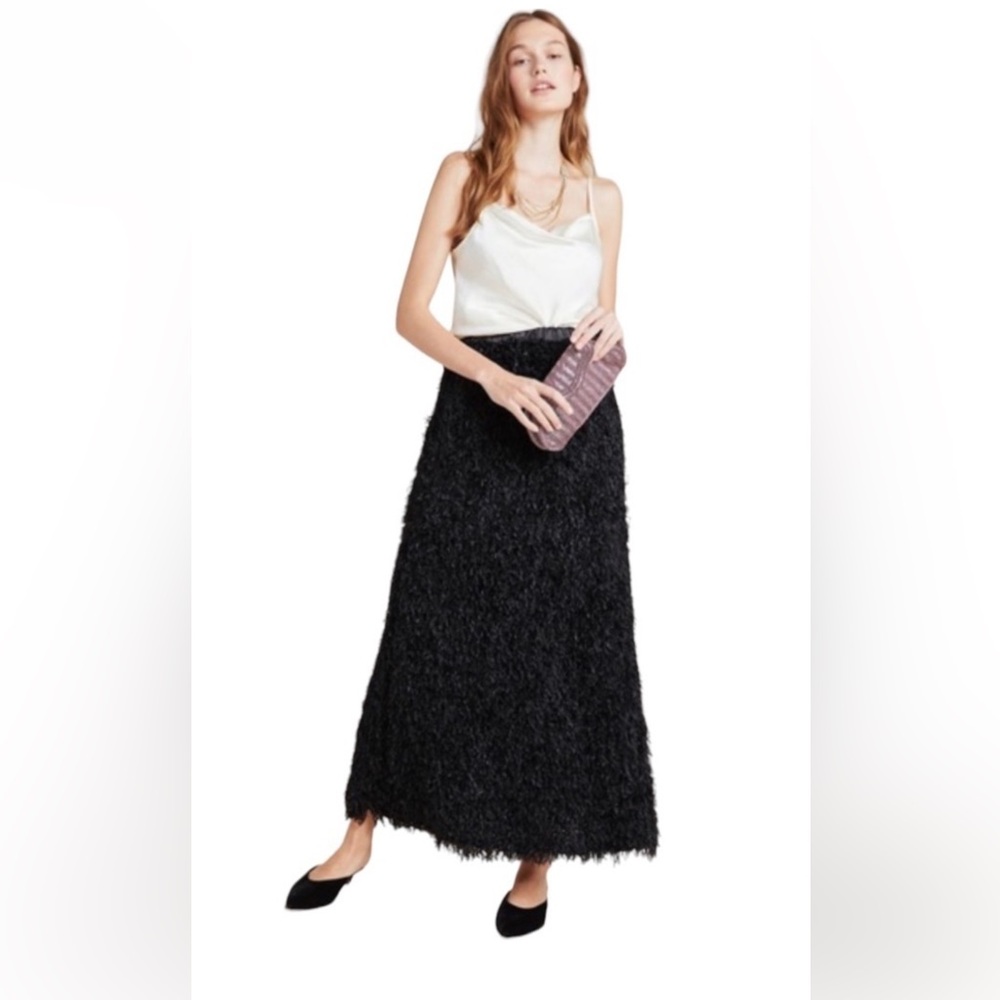 NWT Anthropologie black maxi skirt